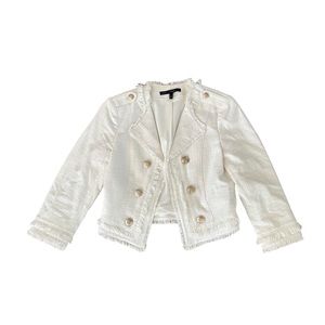 WHBM White & Gold Blazer Jacket